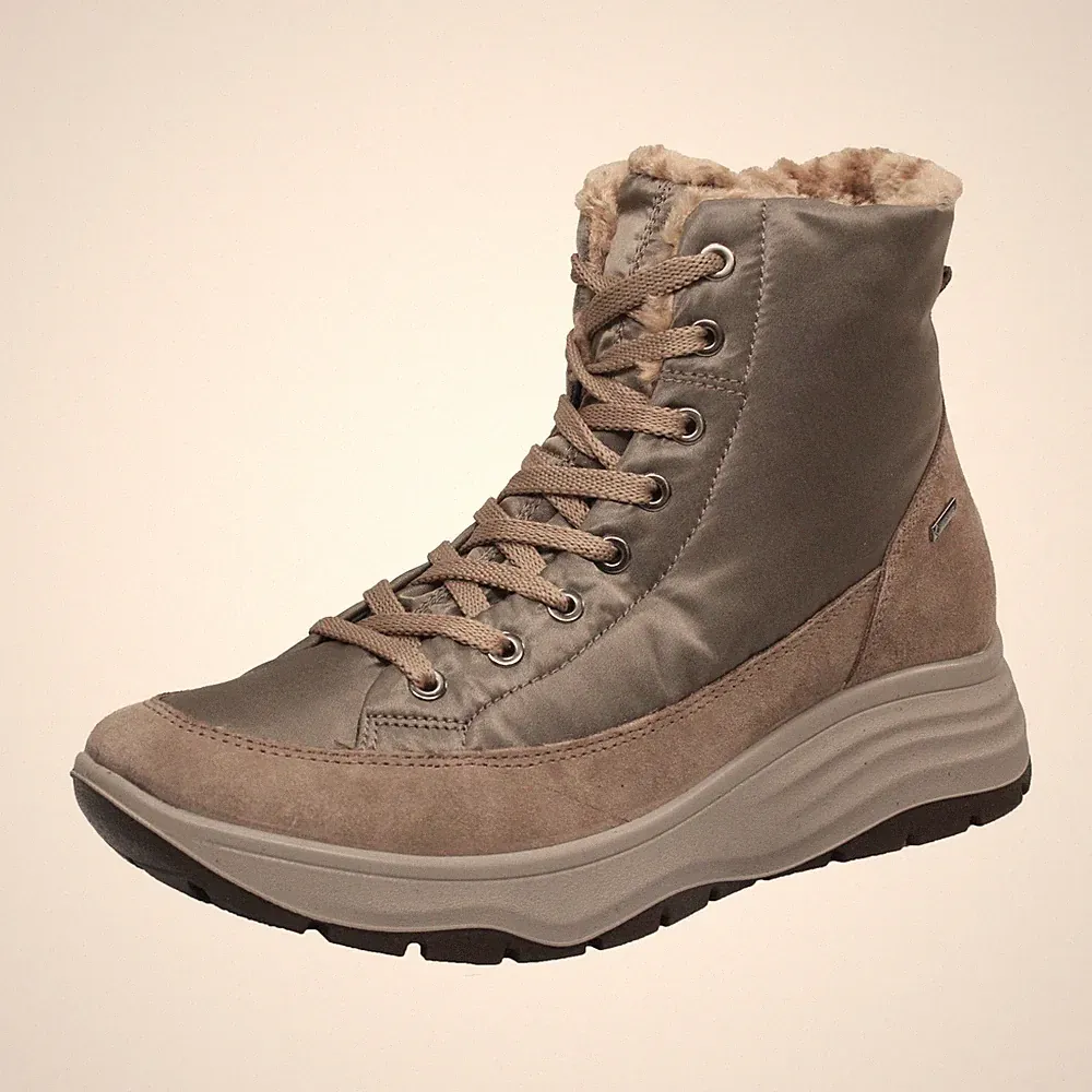 Igi & Co Kim Gtx - Schnürstiefeletten aus Wildleder und Goretex beige - Damen Schuhe