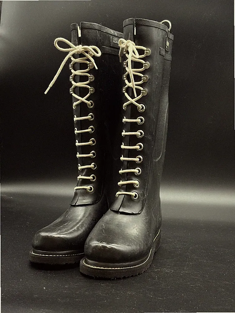 ILSE JACOBSEN handgefertigte ölbeständige Damenschuhe UK 5 Stiefel hohe Gummi...