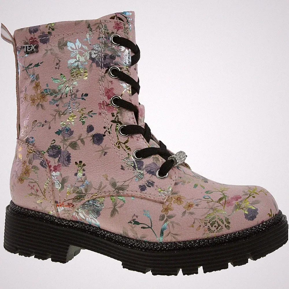 Indigo 452 254 Mädchen Schnürstiefel Glitzer Tex-Membran Reißverschluss Gr.33-39