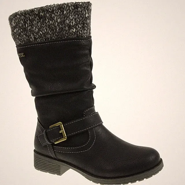 Indigo Mädchen Stiefel 456 029 Strickstulpe Warmfutter Tex Gr.33-39