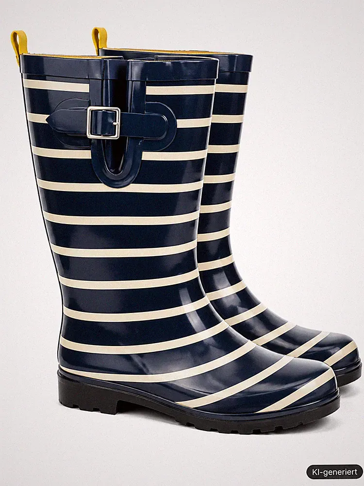 Gestreift Gummistiefel