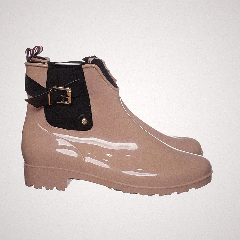 Inselhauptstadt, Kurze Gummistiefel, Größe: 41, Rose Gold, Damen #515