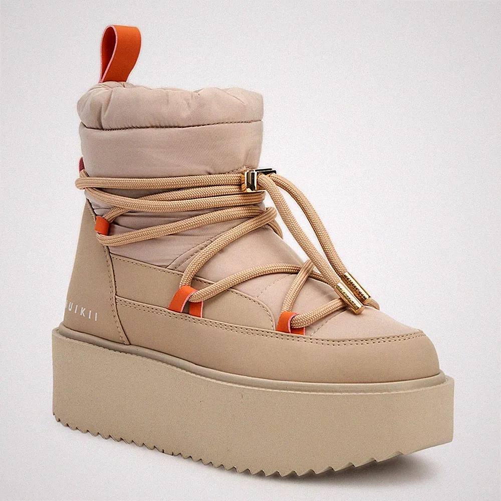 INUIKII Technical Platform Damen Schneestiefel Schuhe Winterstiefel beige EU 38
