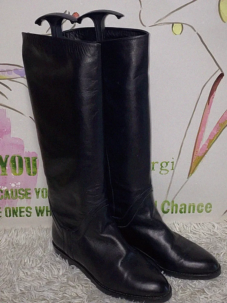 Ital. NEUWERTIGE Luxus Stiefel 38,5 / 5,5 Reiterstiefel Bally