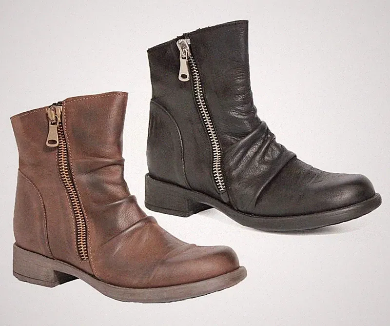 ITALy DAMEN OVYE LEDER STIEFEL BIKER SCHUHE BOOTS Stiefeletten Chelsea Cowboy