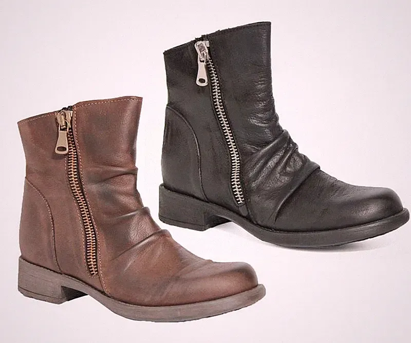 ITALy DAMEN OVYE LEDER STIEFEL BIKER SCHUHE BOOTS Stiefeletten Chelsea Cowboy
