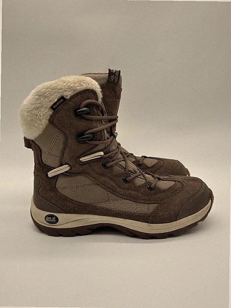 Jack Wolfskin ICY Park Texapore Damen Schneestiefel Braun EUR 39