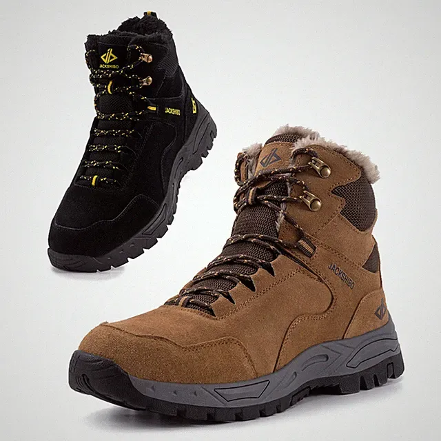 JACKSHIBO Herren Winterstiefel Stiefeletten Gefüttert Winterschuhe Herrenschuhe