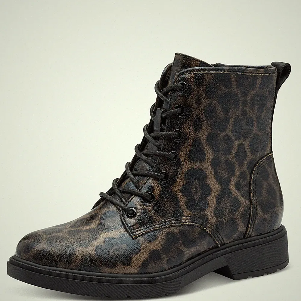 Jana Stiefel Stiefelette Stiefeletten Boots Schnürstiefel Schuhe Leo braun 25282