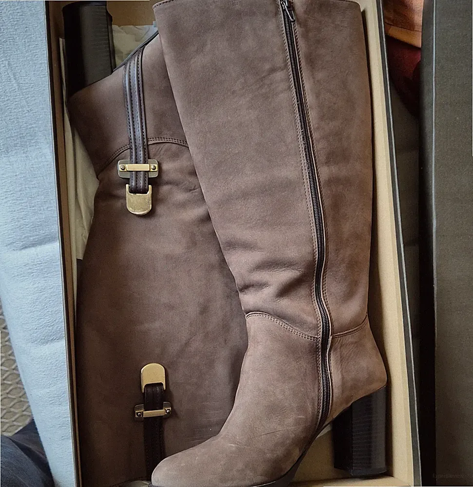 Jilsen Weitschaftstiefel Braun Leder Reißverschluss Gr. 41