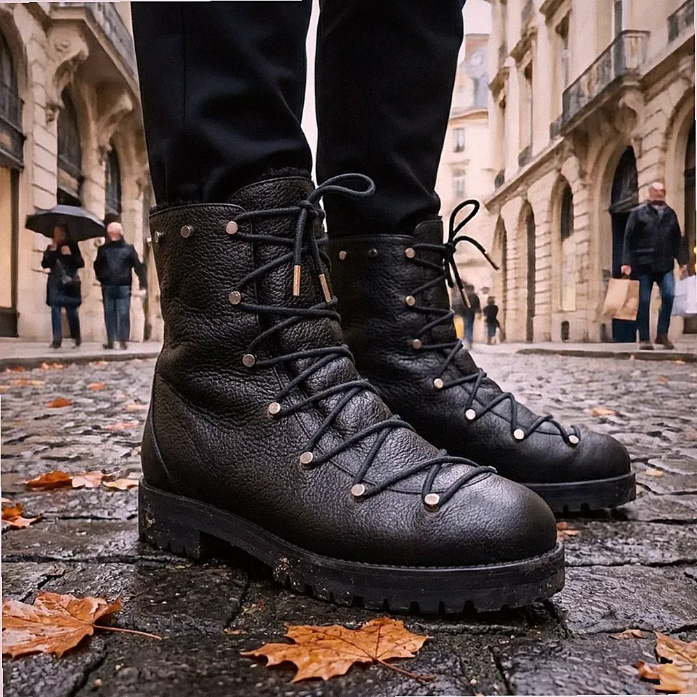 JIMMY CHOO Drake Lammfell Gefüttert Stiefeletten