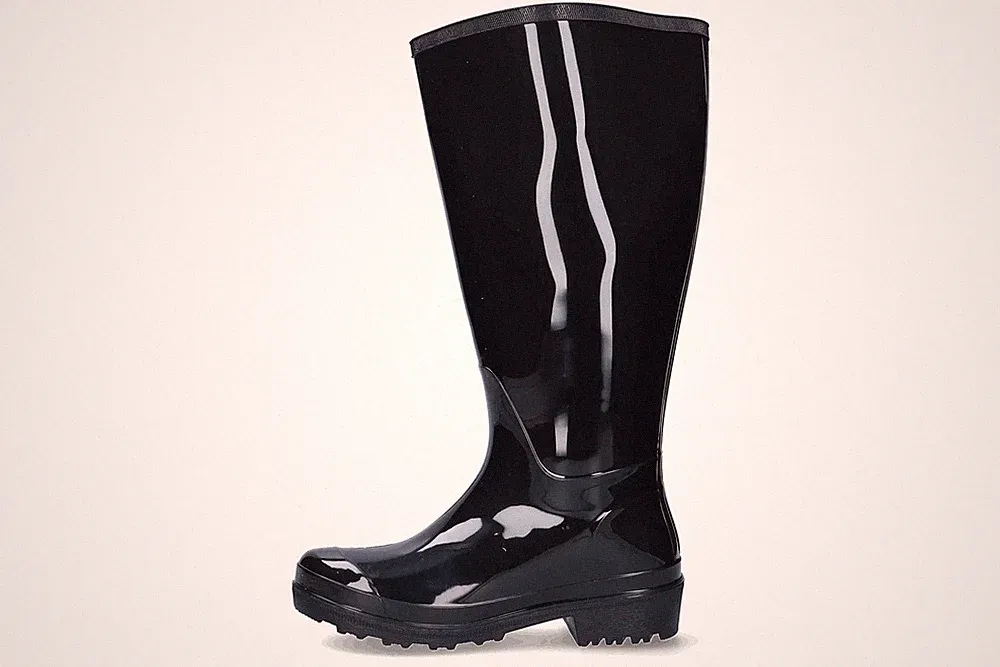 JJ Footwear Wellies Gummistiefel in Übergrößen Schwarz 9900013-351Zwart