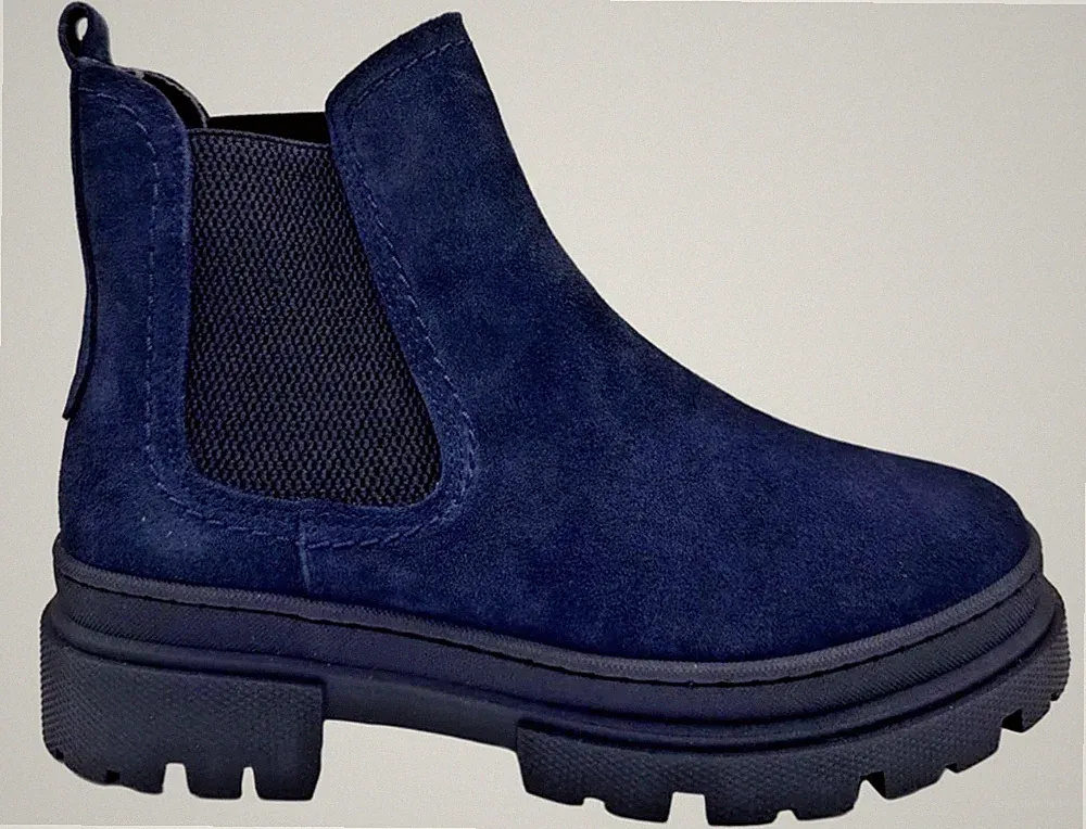 JOOP! Damen Chelsea Stiefel - Leder - Farbe Blau - NEU