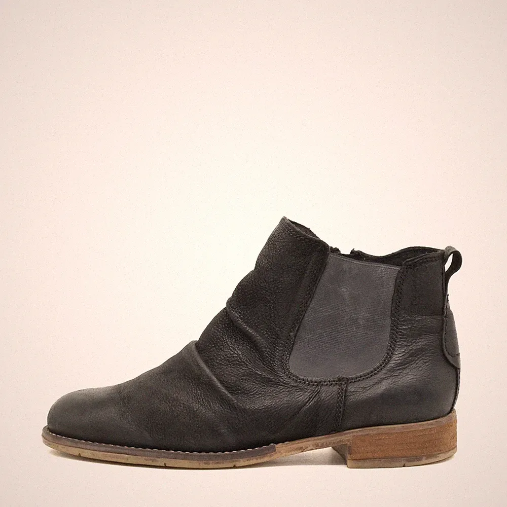 Josef Seibel Damen Chelsea Stiefeletten Schwarz Leder Komfort Boots EU 38