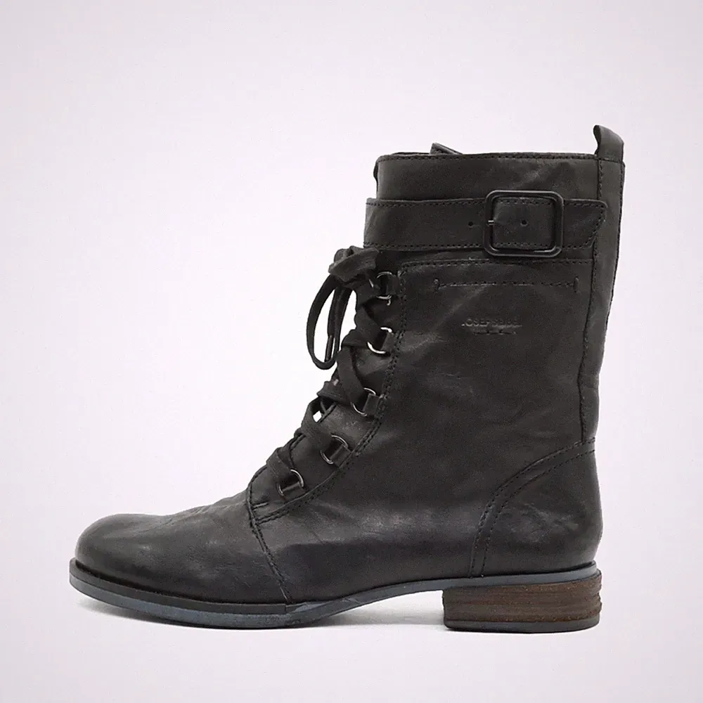 Josef Seibel Damen Schnürstiefel Stiefelette Schwarz Mittel Stiefeletten EU 41