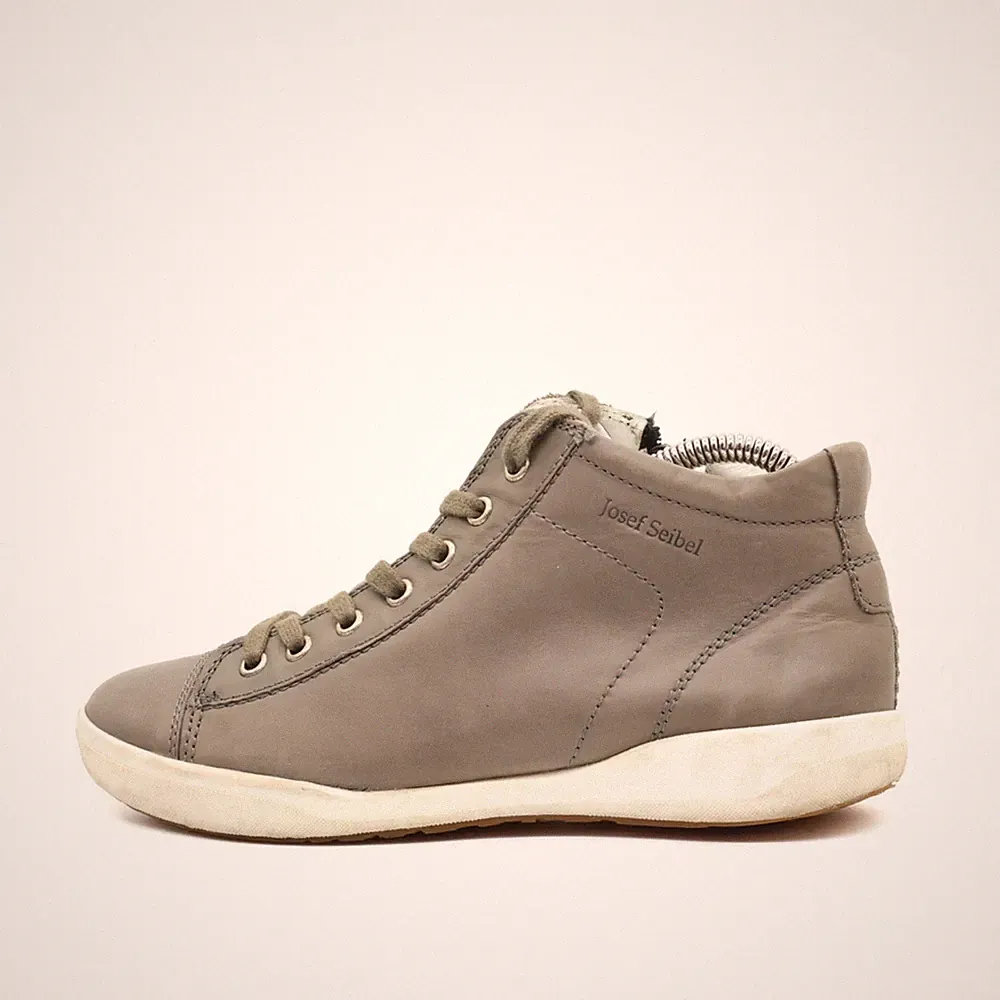 Josef Seibel Damen Stiefel EU 37 High Top Taupe Leder Knöchel Komfort