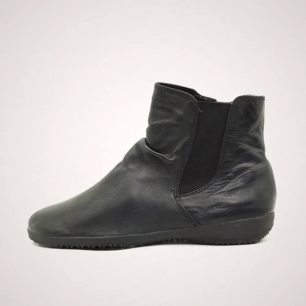 Josef Seibel Damen Stiefelette Leder Schwarz Knöchelhoch Chelsea Boots EU 38