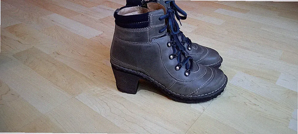 Josef Seibel warme Damen Stiefeletten Gr. 39 Leder grau TOP!
