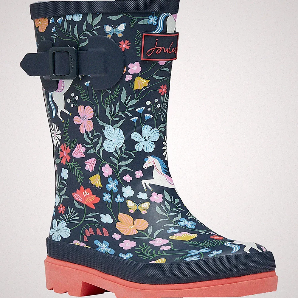 Joules Kinder Junior Print Outdoor Wandern Gummistiefel Gummistiefel - 8K