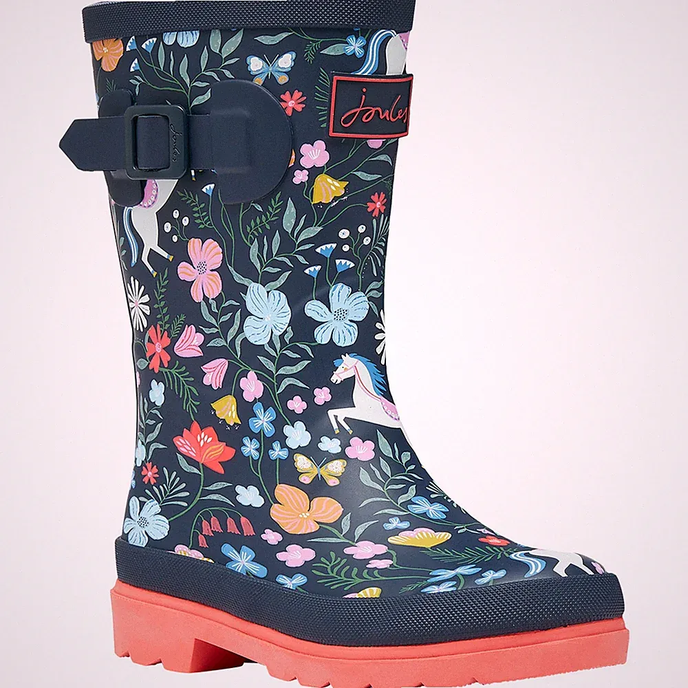 Joules Kinder Junior Print Outdoor Wandern Gummistiefel Gummistiefel - 8K