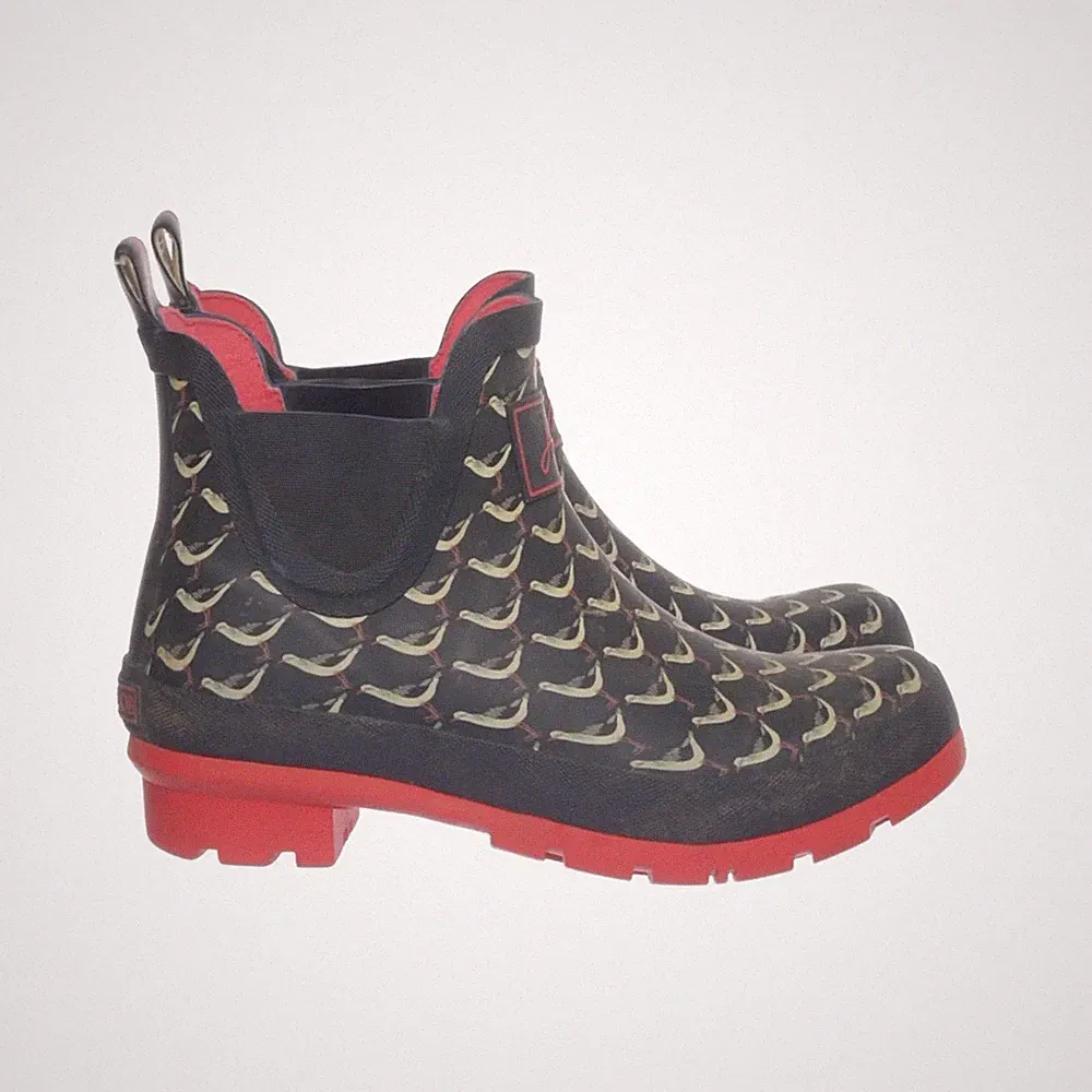 Joules, Kurze Gummistiefel, Größe: 37, Blau/Rot/Mehrfarbig, Damen #SKn