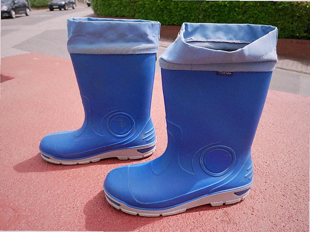 Jungen Schuhe Gummistiefel Regenstiefel blau Gr. 33-34 + herausn. Sohle