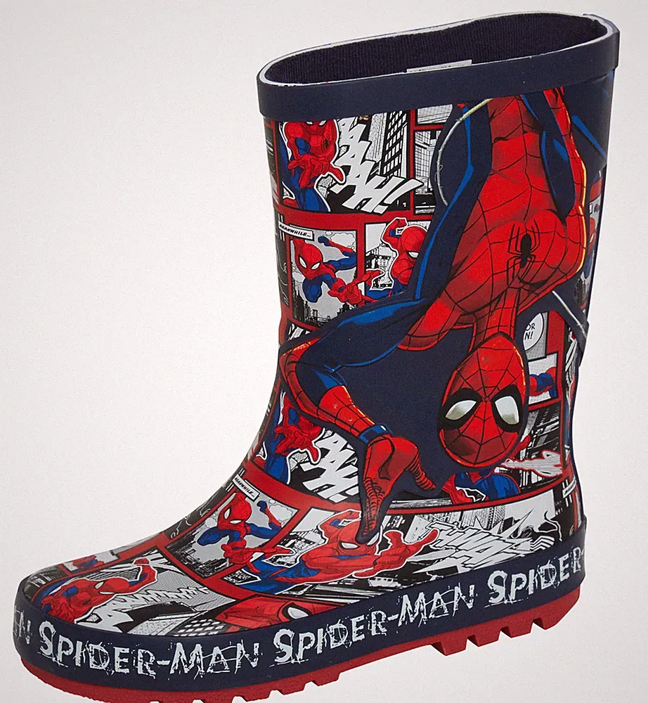 Jungen Spiderman Gummistiefel Kinder Marvel Gummi Gummistiefel Regenschuhe Wellys