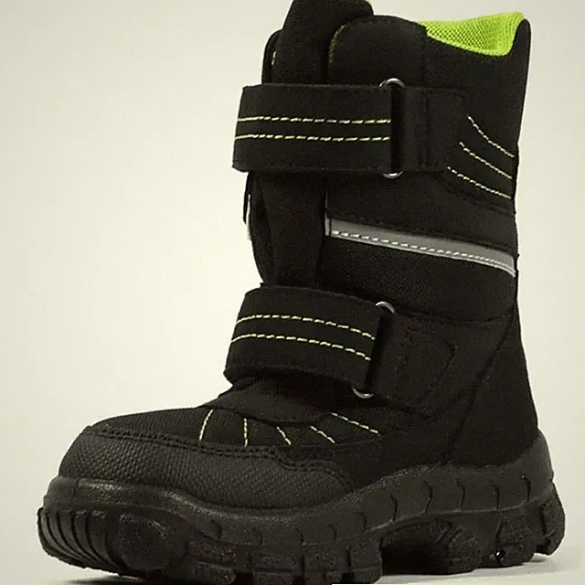 Jungen Winterstiefel Schneestiefel Schwarz Grün Wasserdicht Gefüttert Boots