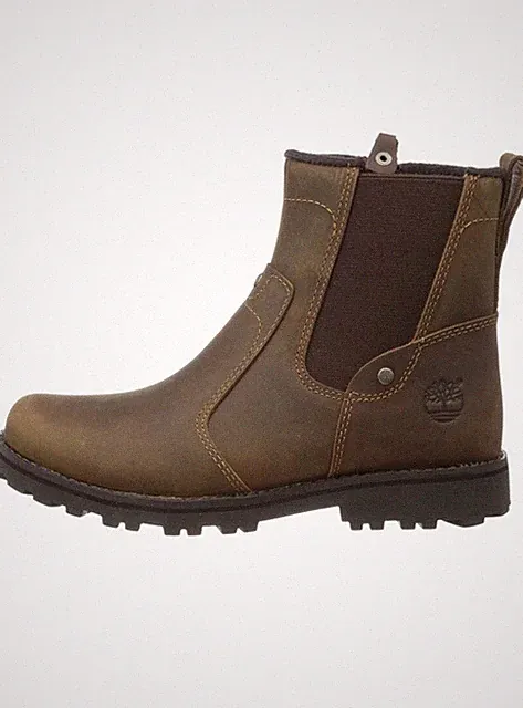 Junior Timberland Stiefel Asphalt Trail braun Leder Reißverschluss leicht zu tragen robust Unisex