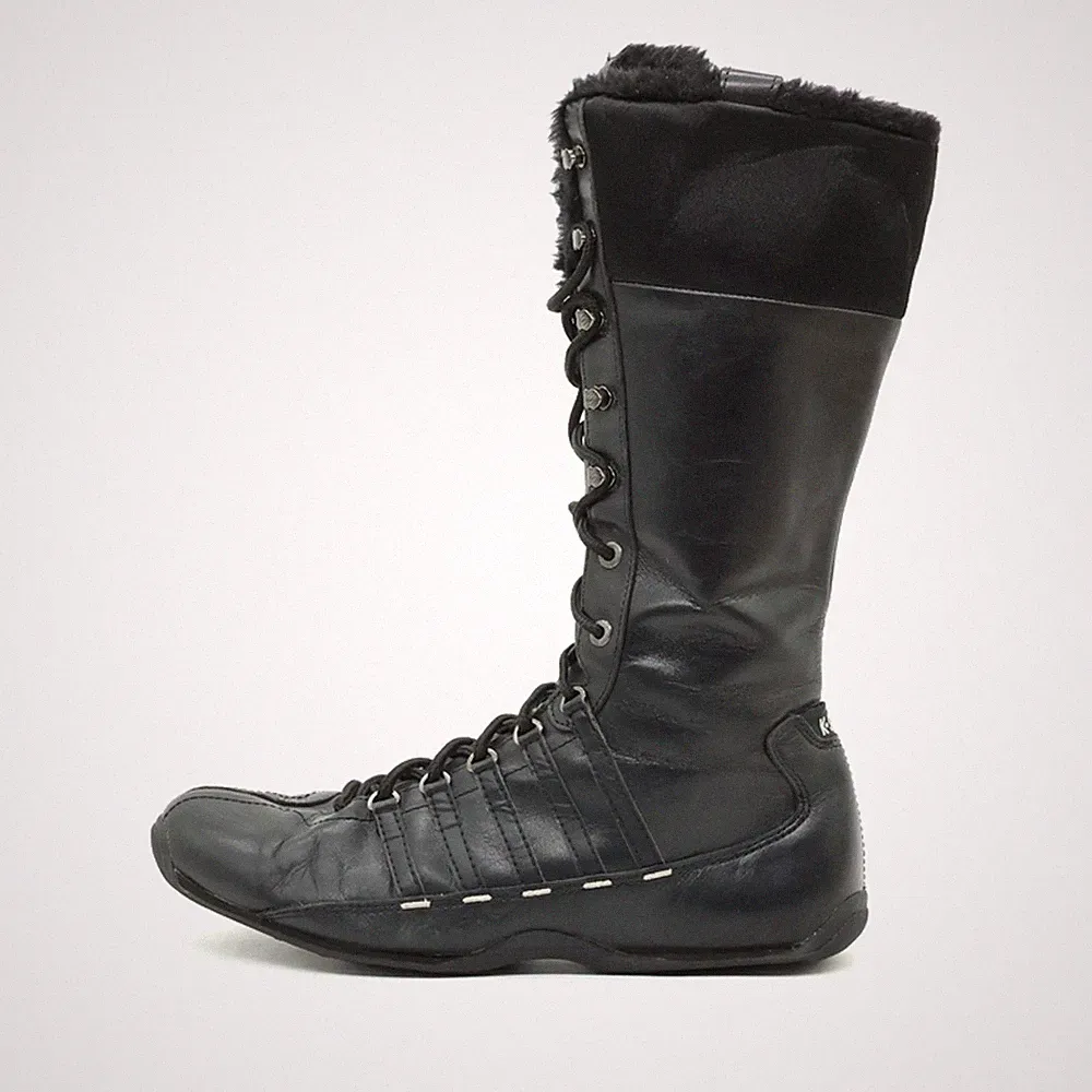 K-Swiss Damen 91341002 HI Stiefel Schwarz Leder Atmungsaktiv Winterstiefel EU 39