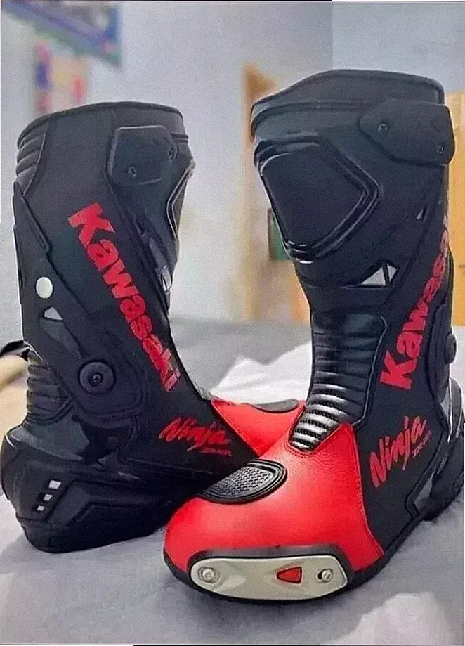 KAWASAKI NINJA Lederstiefel Motorradstiefel Rennradstiefel Leder