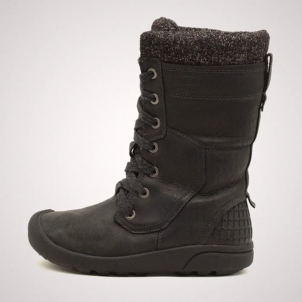 KEEN Damen 1015105 Stiefel Schwarz Leder Mittelhoch Winter Winterstiefel EU 35.5