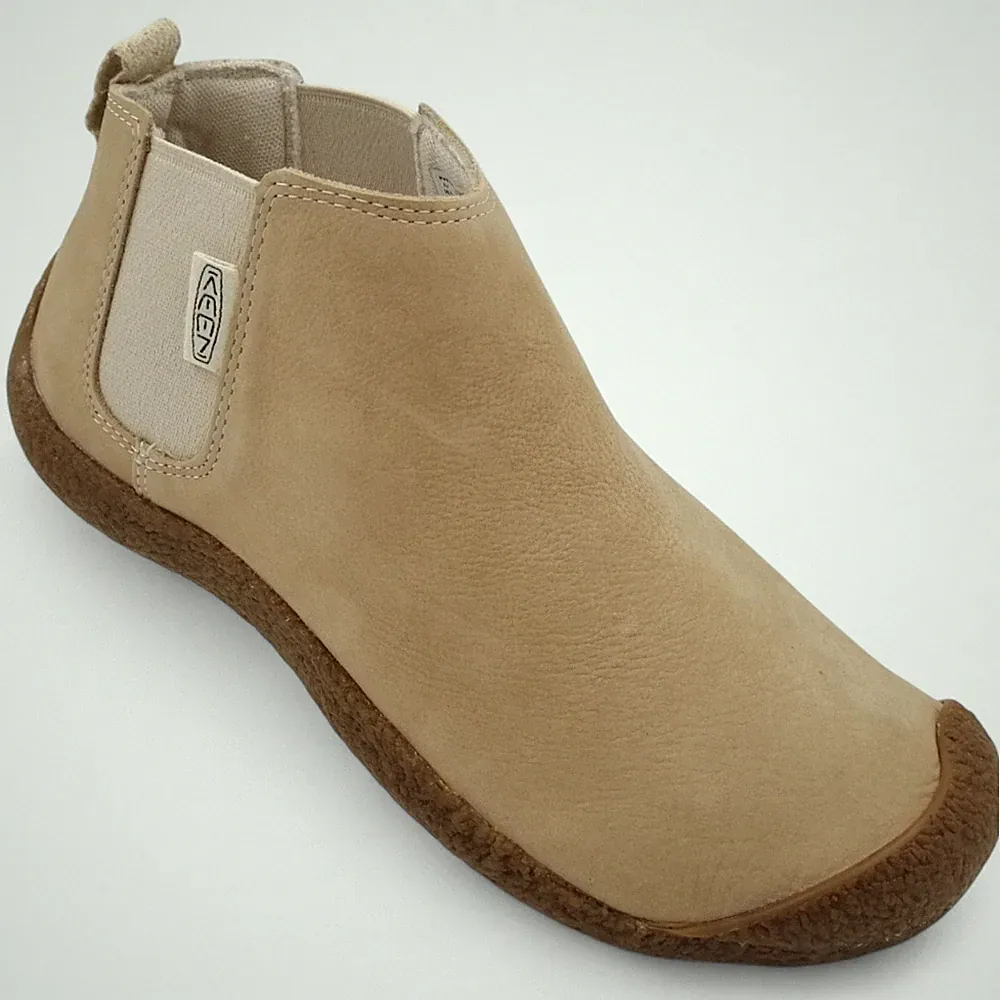 KEEN Mosey Chelsea - Damen Echt-Leder Boot Schlupf-Schuhe Stiefelette Beige OVP