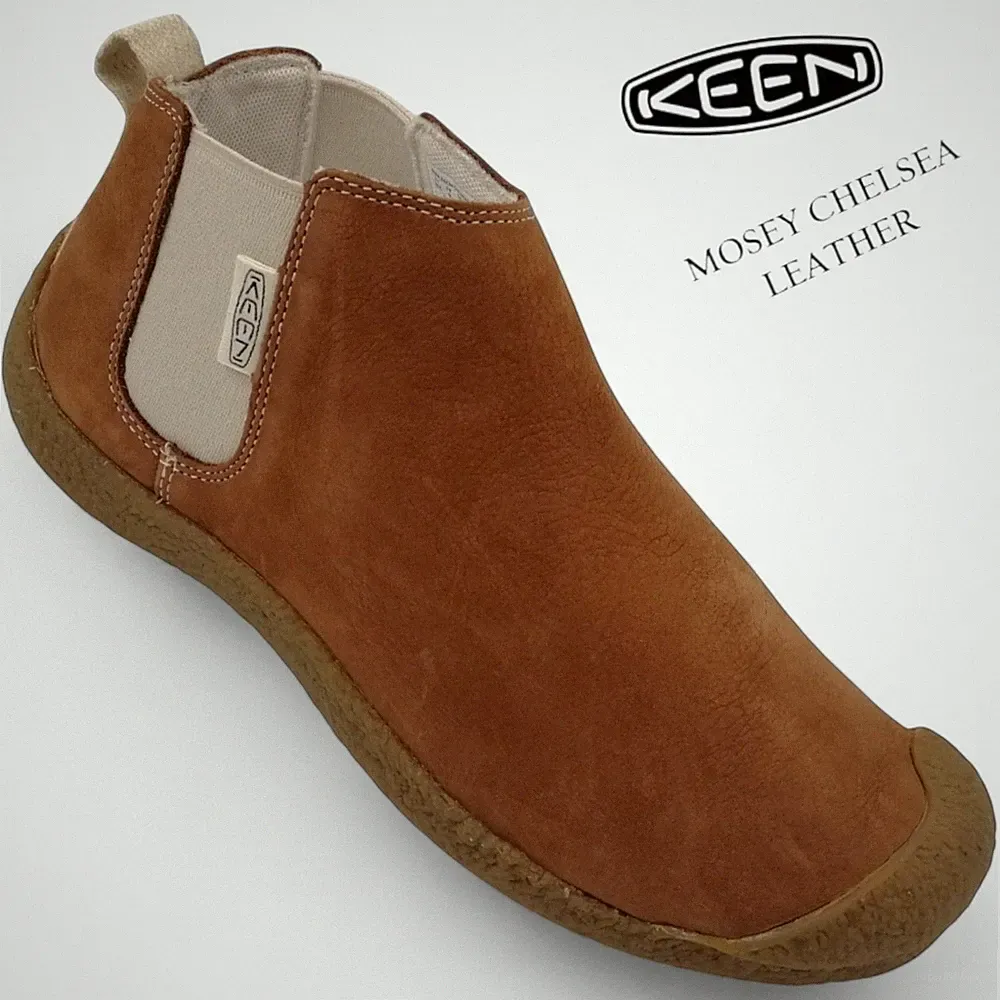 KEEN Mosey Chelsea - Damen Leder Boot 37-42 Stiefelette Schlupf-Schuhe Braun OVP