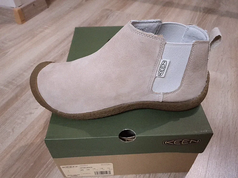 KEEN Mosey Chelsea Damen Leder Schlupf-Schuhe Beige Gr. 38,5 - Neu + OVP - 130€