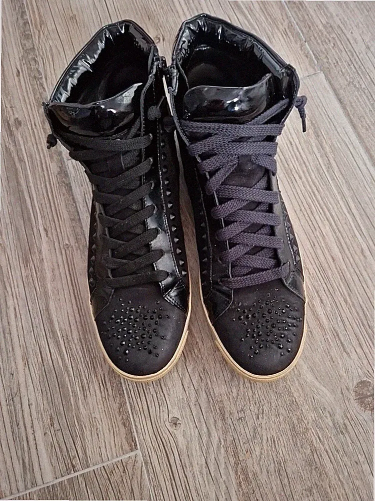 Kennel Schmenger Leder Boots Sneakers Gr.8 /42 Stiefelette Schwarz Top Zustand