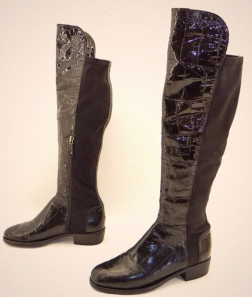 Kennel & Schmenger Schwarz Stiefel Stretch Boots Damen Schuhe Leder Gr.36,5