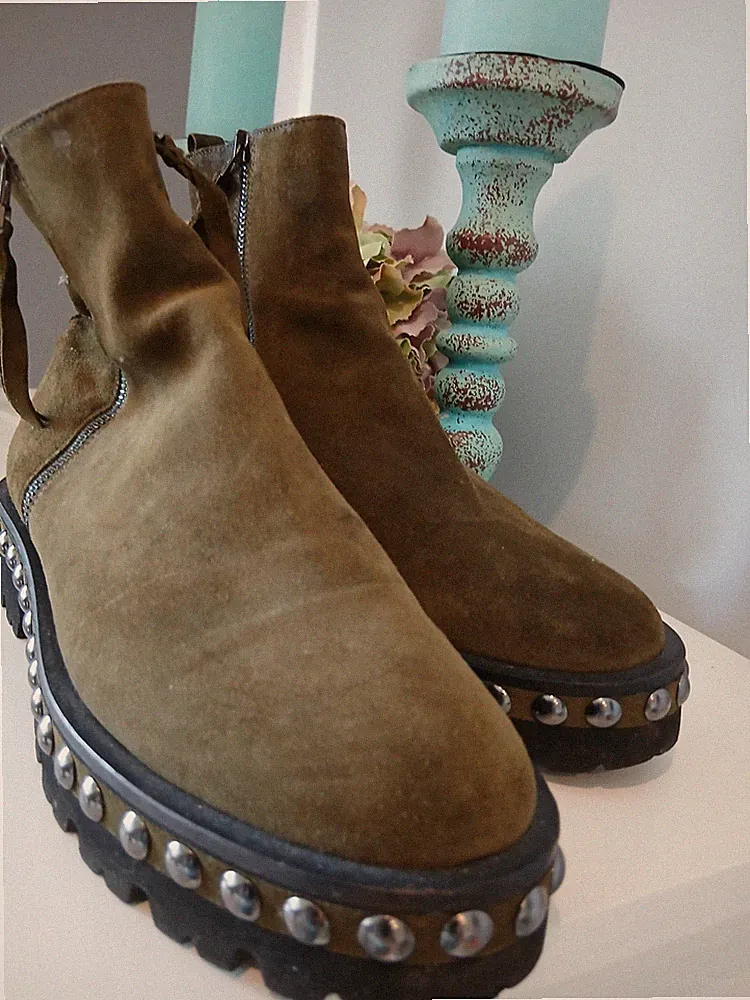Kennel und Schmenger Ankle Boots Gr. 39 Stiefelette Khaki NP 250€ Dunkelgrün