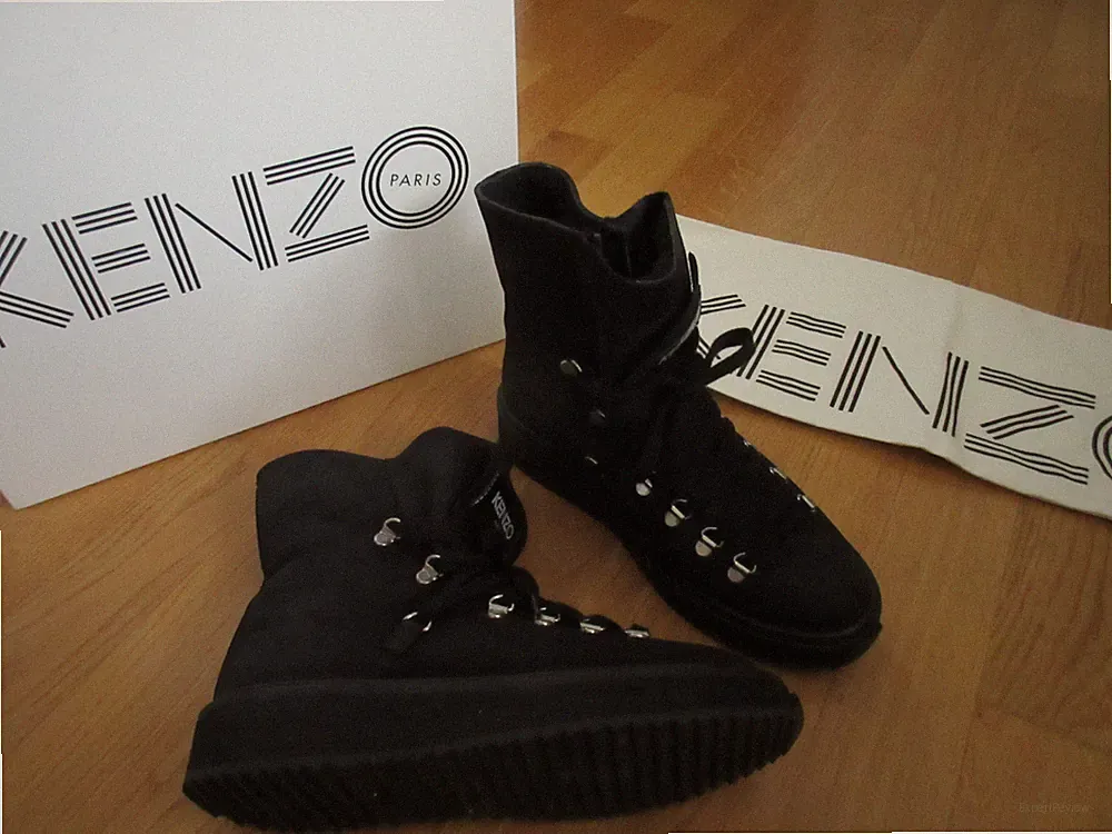 KENZO👢ALASKA-SCHNEE-STIEFEL★37/38☆UK4,5/5☆US6★ECHT-LEDER+LAMMFELL★BOOTS★Schuhe★