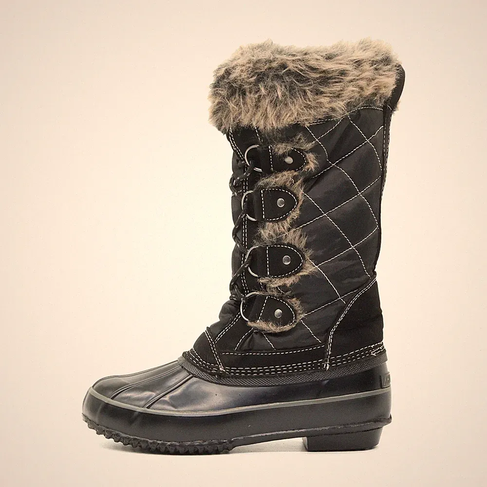 Khombu Damen Jacey Stiefel Schwarz Kunstleder Winter Winterstiefel EU 36,5