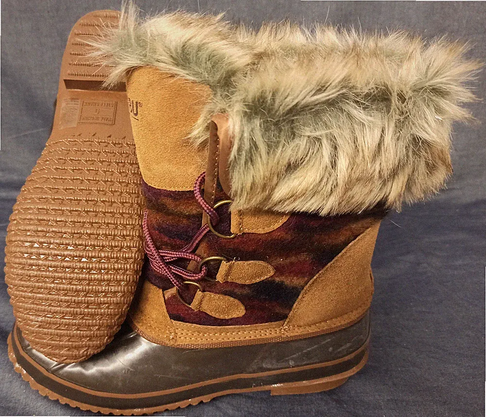 Khombu Schneestiefel, Größe 40, Leder, gefüttert, bunt, Boots, Winterstiefel