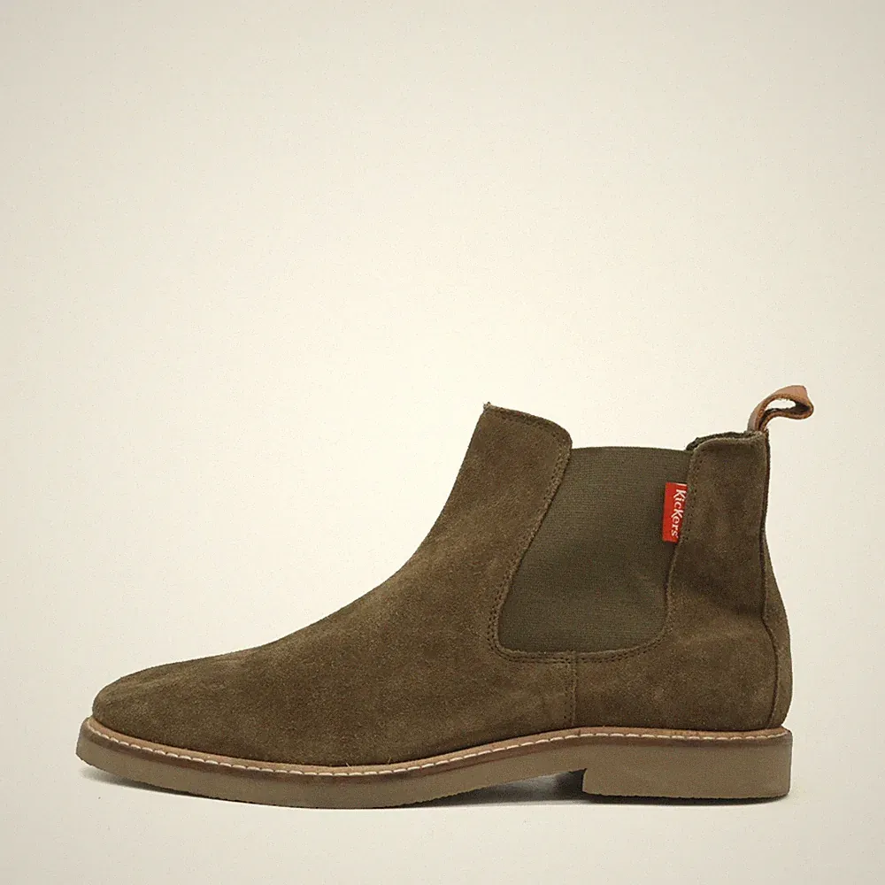 Kickers Damen Chelsea Boot Stiefelette Braun Wildleder Anziehen Boots EU 37