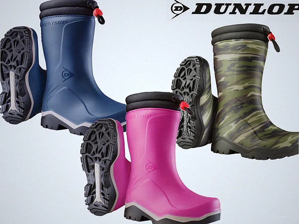 Kinder Fleece gefütterte Gummistiefel Dunlop Kinder Thermo wasserdicht Gummistiefel