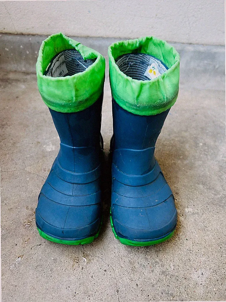 Kinder Gummistiefel Elefanten Gr.20 dunkelblau und Grün, Made in Italy