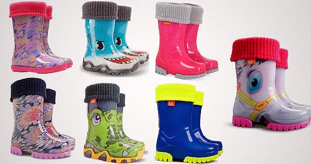 Kinder Gummistiefel Gefüttert Leichte Regenstiefel Jungen Mädchen Regenschuhe