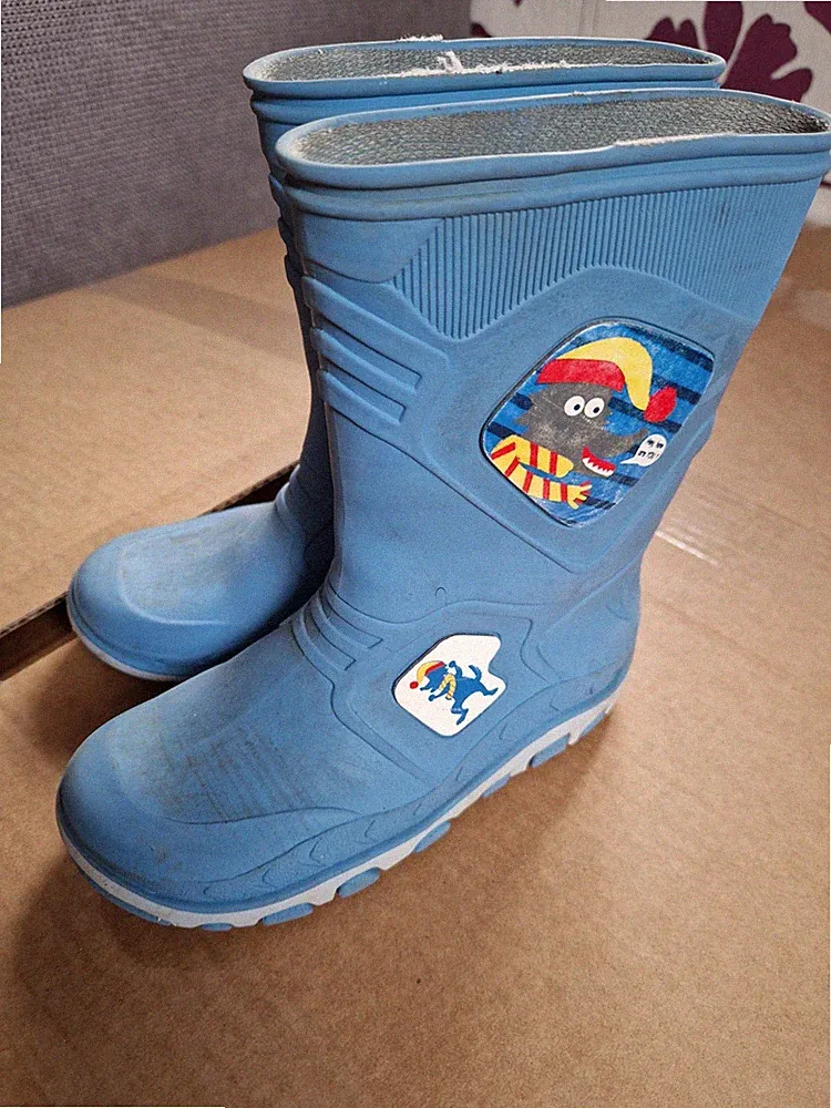 Kinder Gummistiefel, Gr. 29, blau,Jungen Und Mädchen, Ungefüttert