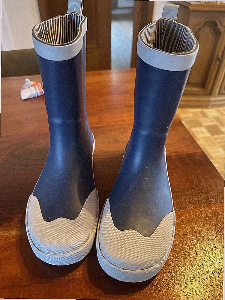 Kinder Gummistiefel Gr. 34 – Blau / Weiß (Maritim)
