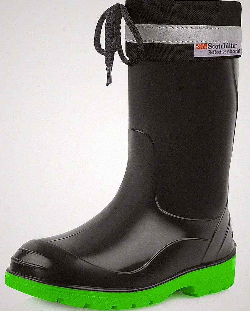 Kinder Gummistiefel mit Stulpe Regenstiefel für Jungen und Mädchen LA972 Schw...