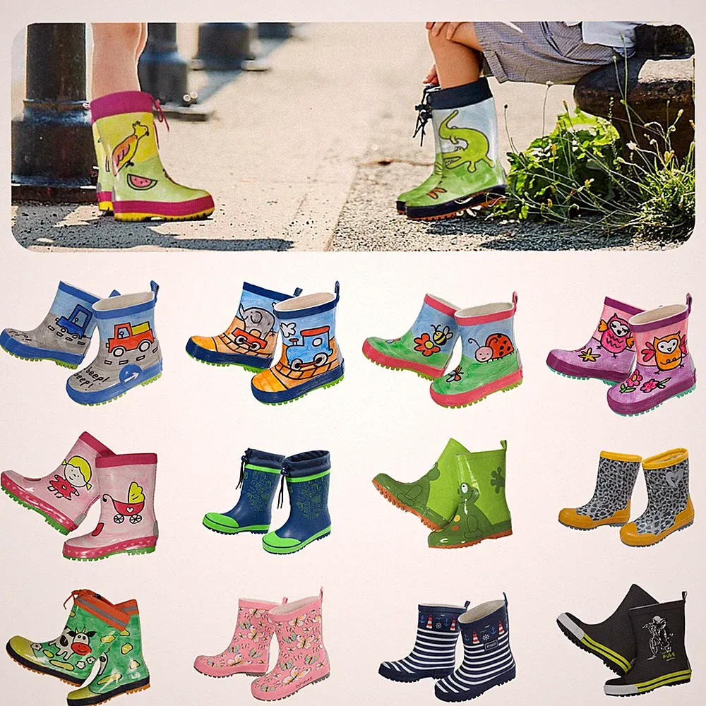 Kinder Gummistiefel Naturkautschuk Maximo Wasserdicht Reflektierend Gr 19 bis 32