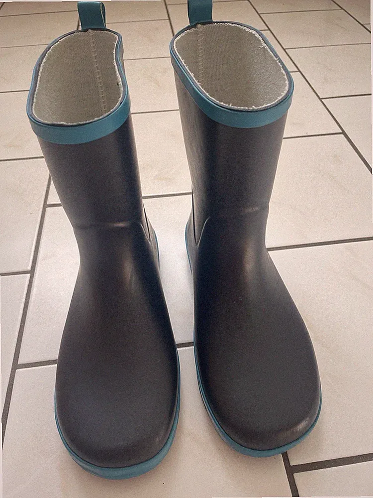 Kinder Jungen Gummistiefel Dunkelblau Regenstiefel Gr. 34/35